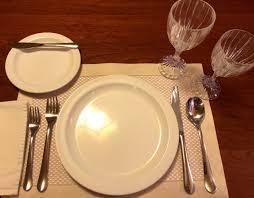 Table setting for soup and salad. 3 Course Meal Setting Novocom Top