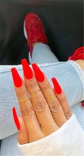 To create coffin shaped nails, file the edge of each side toward the center, and file off the tip. 45 Hottest Red Long Acrylic Coffin Nails Designs You Need To Know Page 8 Of 45 Cute Hostess For Modern Women