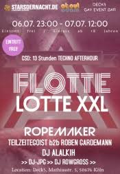 Öffnungszeiten von deck 5 in mathiasstr. Flotte Lotte Xxl Afterhour Csd Edition Eintritt Frei In Koln Am 06 07 2018 Deck 5 Koeln De