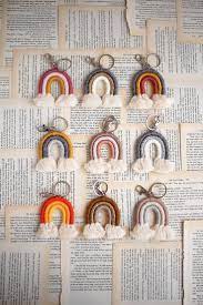Mini Rainbow Keychain Macrame Rainbow Bag Charm Bag Tag Etsy Rainbow Keychain Diy Keychain Rainbow Bag