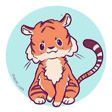 Naomi Lord On Instagram Chibi Tiger They Re Sooo Pretty 3 I Love Big Cats So Much I Mean Hone Cute Kawaii Animals Cute Cartoon Wallpapers Cute Drawings