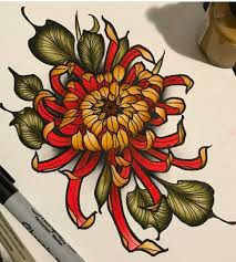Pin By Lea Toma On Moon Tattoos Chrysanthemum Tattoo Crysanthemum Tattoo Traditional Tattoo Painting
