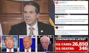 Presidentcuomo Trends On Twitter As New York Governor Is Praised For Response To Covid 19 Pandemic Daily Mail Online