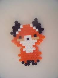 Cute Fox Hama Beads Art Perle Tissage De Perles Peyote Perles Hama