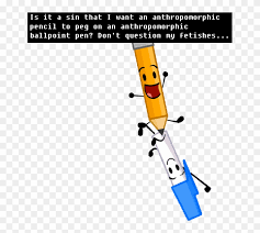 Bfb pencil x leafy (page 1). Pen Pencil Battle For Dream Island Mod Marker Dirtyobjectconfessions Pen Free Transparent Png Clipart Images Download