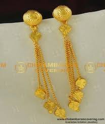 Good things come in small packages especially when its jewelry.interested in purchasing any of our product feel free to contact us 9811017401,8800559534 Buy Trendy Gold Style Long Earring Design Imitation Jewellery Online