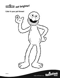 Download or print this amazing coloring page: Grover Book And Coloring Pages