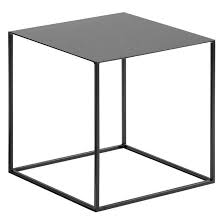 Romy Industrial Side Table In Lacquered Metal Side Table Metal Side Table Vintage Side Table