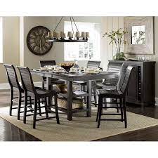 The ainsley 5pc pack counter height dining set offers simplicity with a versatility perfect for any small dining space. Willow Rectangular Counter Height Dining Set Distressed Black Progressive Furniture 3 Reviews Furniture Cart