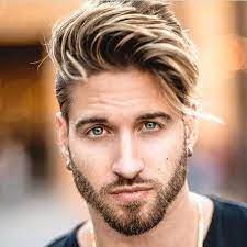 Pin By Sabrina Sharabovas On Hipster Hairstyle Men Blonde Hair Curly Hair Men Oblong Face Hairstyles