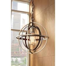 Westinghouse large lantern stained glass exterior outdoor wall fixture light. Home Decorators Collection Barton Bay 1 Light Bronze And Champagne Pewter Orb Mini Pendant 27030 The Home Depot