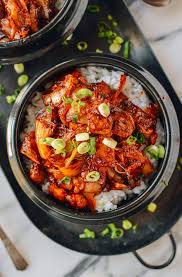 10 Minute Korean Crispy Pork Belly Kimchi Bowls Recipe Pork Belly Crispy Pork Belly Pork Recipes