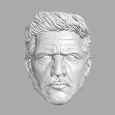 The Mandalorian Din Djarin Pedro Pascal custom head for 4" 6" 7" 12" SW  figures