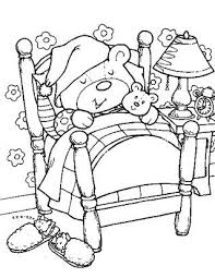 Sleeping Teddy Bear Coloring Page Teddy Bear Coloring Pages Bear Coloring Pages Coloring Pictures