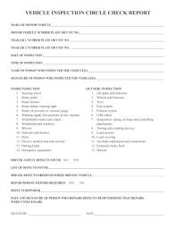 A vehicle inspection checklist is used to evaluate a vehicle's working condition. Vehicle Circle Check Template Fill Out And Sign Printable Pdf Template Signnow