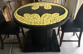 Batman Mosaic Spool Table Spool Tables Batman Decor Mosaic Table