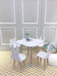 Fun Wooden Kids Table And Chairs Set Mobiliario De Casa
