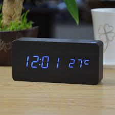 Aliexpress Com Buy Fibisonic Alarm Clocks With Thermometer Wood Wooden Led Clocks Digital Table Clock Elect Digital Table Clock Alarm Clock Led Alarm Clock
