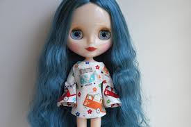 Bell Sleeved Retro Camper Van Patterned Mod Style Dress for Blythe Pullip  Dal Licca and Similar Dolls