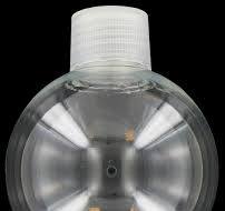 Ball Shaped Crystal Clear PLASTIC BOTTLE Jar 5oz w cap rOund Shatterproof  150 mL