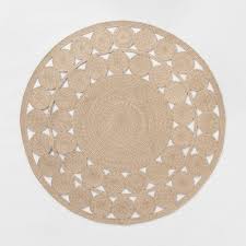 Contemporary outdoor rugs are a great way to add color and patterns your outdoor space. 6 Ornate Woven Round Outdoor Rug Natural Opalhouse Target