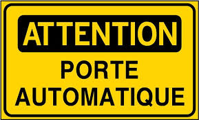 Attention Porte Automatique Stf 3523s Direct Signaletique