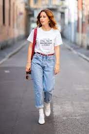 Women's ripped boyfriend jeans stretch distressed jeans straight crop jean with holes. Boyfriend Jeans Kombinieren Die Schonsten Outfit Ideen Fur Jede Figur