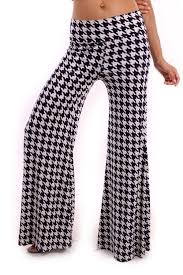 Black And White Houndstooth Pants Black And White Houndstooth Palazzo Pants Foldover Waist Bama Football Wear Appleb Widelegpalazzos Alabama Clothes White Houndstooth Houndstooth