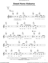 Skynyrd Sweet Home Alabama Sheet Music For Ukulele Pdf
