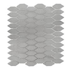 Jeffrey Court Dovetail Grey 10 75 In X 12 125 In X 8 Mm Hexagon Glossy Ceramic Mosaic Tile 99338 The Home Depot Ceramic Mosaic Tile Mosaic Tiles Grey Mosaic Tiles