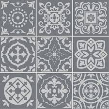 Fliesenneugestaltung ohne handwerker, dreck und staub. Fliesenaufkleber Fur Bad Deko U Kuche Portugiesisch Grau Wunderwand