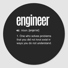 Funny Engineer Definition Classic Round Sticker Zazzle Com Engineering Humor Engineering Humor Funny Chemical Engineering Humor