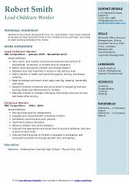 childcare worker resume samples