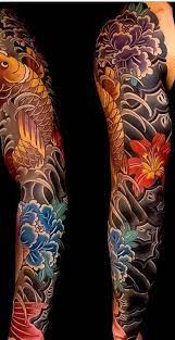 Elements Velo Mamachari F C Fuji Eau Lac Onsen Couleurs Vives Bleu Rouge Theme Japanese Tattoo Designs Koi Tattoo Sleeve Japanese Sleeve Tattoos
