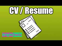 A cv details the whole course of the candidate's academic career; Difference Between Resume And Cv Urdu Hindi Youtube