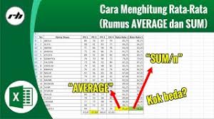 Check spelling or type a new query. Cara Menghitung Nilai Rata Rata Di Excel Rumus Average Sum Youtube