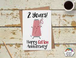 Funny 2 Year Anniversary Card 2nd Anniversary Card Cotton Etsy In 2020 Funny Anniversary Cards Anniversary Cards Greeting Card Size