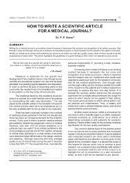 How do you write a compelling journal article? Pdf How To Write A Scientific Article For A Medical Journal
