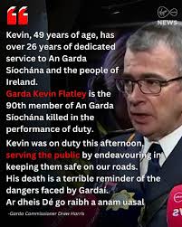 Garda Kevin Flatley has died after being struck by a motorcycle while