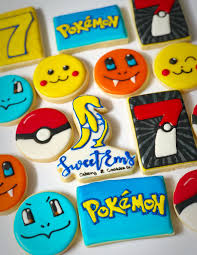 Pokemon Decorated Sugar Cookies Sweetemscakery Sugar Cookies Decorated Pokemon Birthday Birthday Cookies