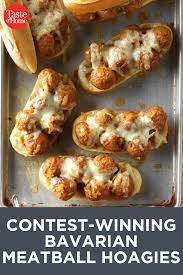 Contest Winning Bavarian Meatball Hoagies Recipe Meatball Hoagie Food Easy Dinner