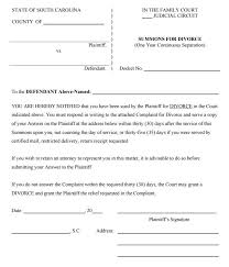 This can be done by obtaining a nc divorce forms packet either online or some nc counties provide them at. Free South Carolina Summons For Divorce Form Pdf Template Form Download
