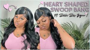 *TRENDY* Heart Shaped Swoop Bang For Valentines Day 💞| Synthetic Wig  Install Ft. Bobbi Boss Brynn !