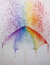 Downpour By Victoriad On Deviantart Rainbow Art Colorful Art Crayon Art