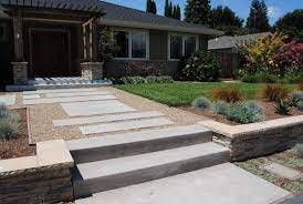 Check spelling or type a new query. Mountain View Front Yard Express Garden Makeover Front Yard Diy Concrete Steps Modern Landscaping