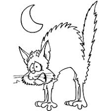 Top 25 Free Printable Halloween Cat Coloring Pages Online