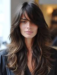 13 Long hair with fringe ideas