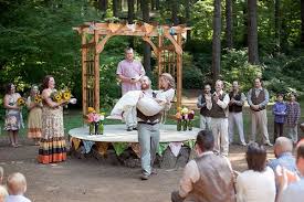 Sarah Aaron S Rustic Forest Camp Out Wedding Campground Wedding Rustic Forest Wedding Offbeat Bride