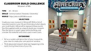 Each lessons, tutorials, and build challenges across the … Activity Of The Week Museum Of Me Minecraft Education Edition Minecraft Activities Education Minecraft Challenges
