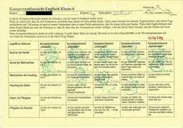 material 1 kompetenzraster englisch klasse 6 kompetenzen grundschule bildung